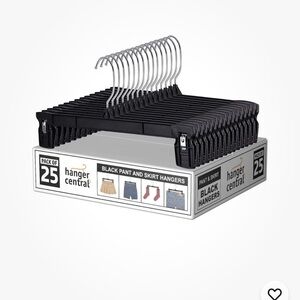 Black Pant and Skirt Hangers - Pack of 25